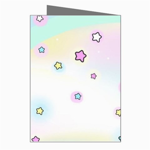 Stars Cute Pastel Pattern Rainbow Greeting Card from ArtsNow.com Right