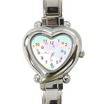 Stars Cute Pastel Pattern Rainbow Heart Italian Charm Watch