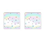 Stars Cute Pastel Pattern Rainbow Cufflinks (Square)