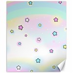 Stars Cute Pastel Pattern Rainbow Canvas 8  x 10 