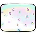 Stars Cute Pastel Pattern Rainbow Two Sides Fleece Blanket (Mini)