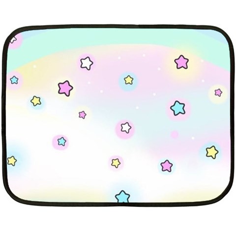 Stars Cute Pastel Pattern Rainbow Two Sides Fleece Blanket (Mini) from ArtsNow.com 35 x27  Blanket Back