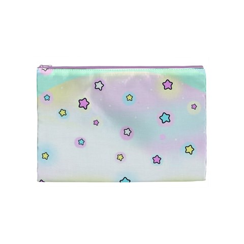 Stars Cute Pastel Pattern Rainbow Cosmetic Bag (Medium) from ArtsNow.com Front