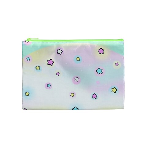 Stars Cute Pastel Pattern Rainbow Cosmetic Bag (Medium) from ArtsNow.com Front