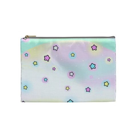 Stars Cute Pastel Pattern Rainbow Cosmetic Bag (Medium) from ArtsNow.com Front