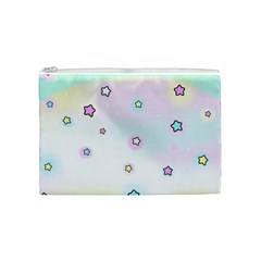 Stars Cute Pastel Pattern Rainbow Cosmetic Bag (Medium) from ArtsNow.com Front