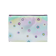 Stars Cute Pastel Pattern Rainbow Cosmetic Bag (Medium) from ArtsNow.com Back