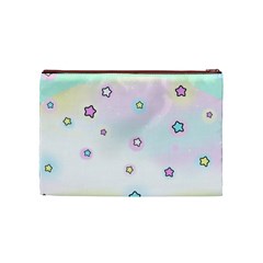 Stars Cute Pastel Pattern Rainbow Cosmetic Bag (Medium) from ArtsNow.com Back