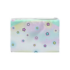 Stars Cute Pastel Pattern Rainbow Cosmetic Bag (Medium) from ArtsNow.com Back