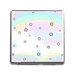 Stars Cute Pastel Pattern Rainbow Memory Card Reader (Square 5 Slot)