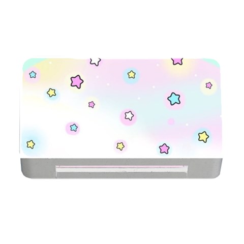 Stars Cute Pastel Pattern Rainbow Memory Card Reader with CF from ArtsNow.com Front