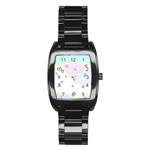 Stars Cute Pastel Pattern Rainbow Stainless Steel Barrel Watch