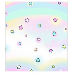 Stars Cute Pastel Pattern Rainbow Drawstring Pouch (Medium) from ArtsNow.com Back