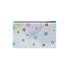 Stars Cute Pastel Pattern Rainbow Cosmetic Bag (XS) from ArtsNow.com Back