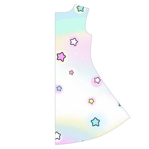 Stars Cute Pastel Pattern Rainbow Short Sleeve V Back Right