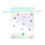 Stars Cute Pastel Pattern Rainbow Lightweight Drawstring Pouch (L)