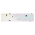 Stars Cute Pastel Pattern Rainbow Banner and Sign 4  x 1 