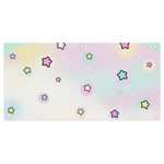 Stars Cute Pastel Pattern Rainbow Banner and Sign 4  x 2 