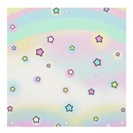 Stars Cute Pastel Pattern Rainbow Banner and Sign 4  x 4 