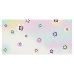 Stars Cute Pastel Pattern Rainbow Banner and Sign 6  x 3 