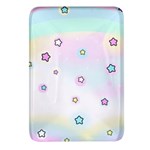 Stars Cute Pastel Pattern Rainbow Rectangular Glass Fridge Magnet (4 pack)