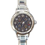 Pattern Seamless Antique Luxury Round Italian Charm Watch