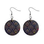 Pattern Seamless Antique Luxury Mini Button Earrings