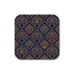 Pattern Seamless Antique Luxury Rubber Square Coaster (4 pack)