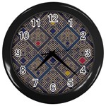 Pattern Seamless Antique Luxury Wall Clock (Black)