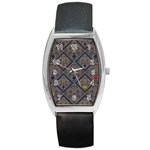 Pattern Seamless Antique Luxury Barrel Style Metal Watch