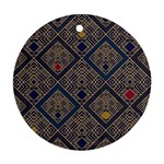 Pattern Seamless Antique Luxury Round Ornament (Two Sides)