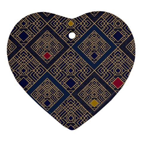 Pattern Seamless Antique Luxury Heart Ornament (Two Sides) from ArtsNow.com Back