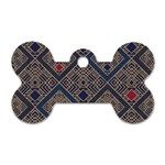 Pattern Seamless Antique Luxury Dog Tag Bone (Two Sides)