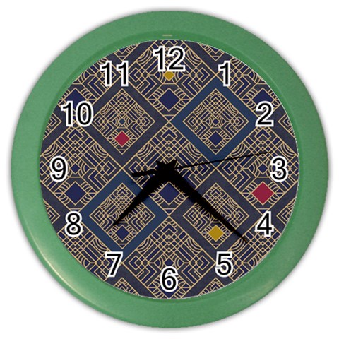 Pattern Seamless Antique Luxury Color Wall Clock from ArtsNow.com Front