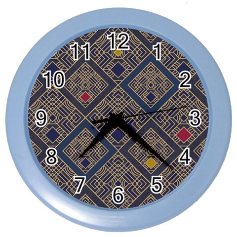 Pattern Seamless Antique Luxury Color Wall Clock from ArtsNow.com Front