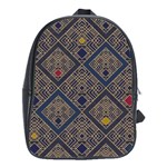 Pattern Seamless Antique Luxury School Bag (Large)