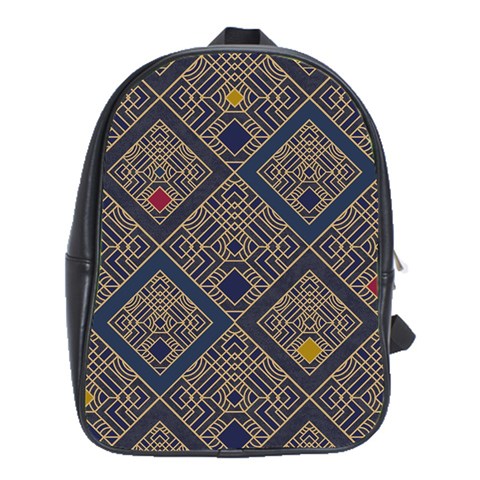 Pattern Seamless Antique Luxury School Bag (XL) from ArtsNow.com Front