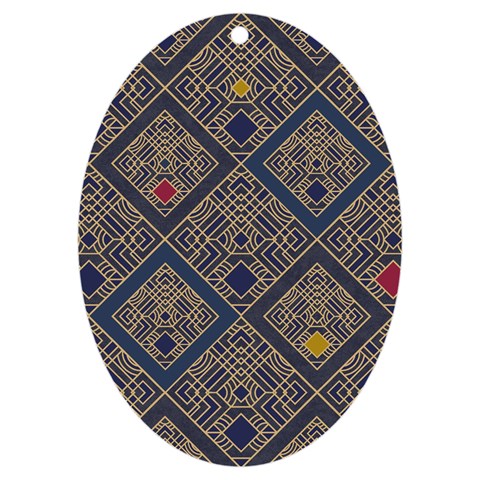 Pattern Seamless Antique Luxury UV Print Acrylic Ornament Oval from ArtsNow.com Front