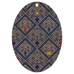 Pattern Seamless Antique Luxury UV Print Acrylic Ornament Oval