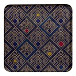 Pattern Seamless Antique Luxury Square Glass Fridge Magnet (4 pack)