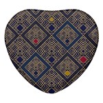 Pattern Seamless Antique Luxury Heart Glass Fridge Magnet (4 pack)