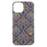 Pattern Seamless Antique Luxury iPhone 15 Black UV Print PC Hardshell Case