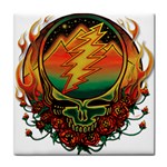 Grateful Steal Your Face Deadhead Hippie Logo Symbol Tile Coaster