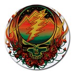 Grateful Steal Your Face Deadhead Hippie Logo Symbol Round Mousepad