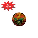 Grateful Steal Your Face Deadhead Hippie Logo Symbol 1  Mini Buttons (10 pack) 