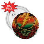 Grateful Steal Your Face Deadhead Hippie Logo Symbol 2.25  Buttons (100 pack) 