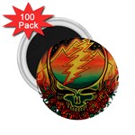 Grateful Steal Your Face Deadhead Hippie Logo Symbol 2.25  Magnets (100 pack) 