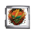 Grateful Steal Your Face Deadhead Hippie Logo Symbol Mega Link Italian Charm (18mm)