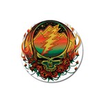 Grateful Steal Your Face Deadhead Hippie Logo Symbol Magnet 3  (Round)