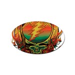 Grateful Steal Your Face Deadhead Hippie Logo Symbol Sticker Oval (100 pack)